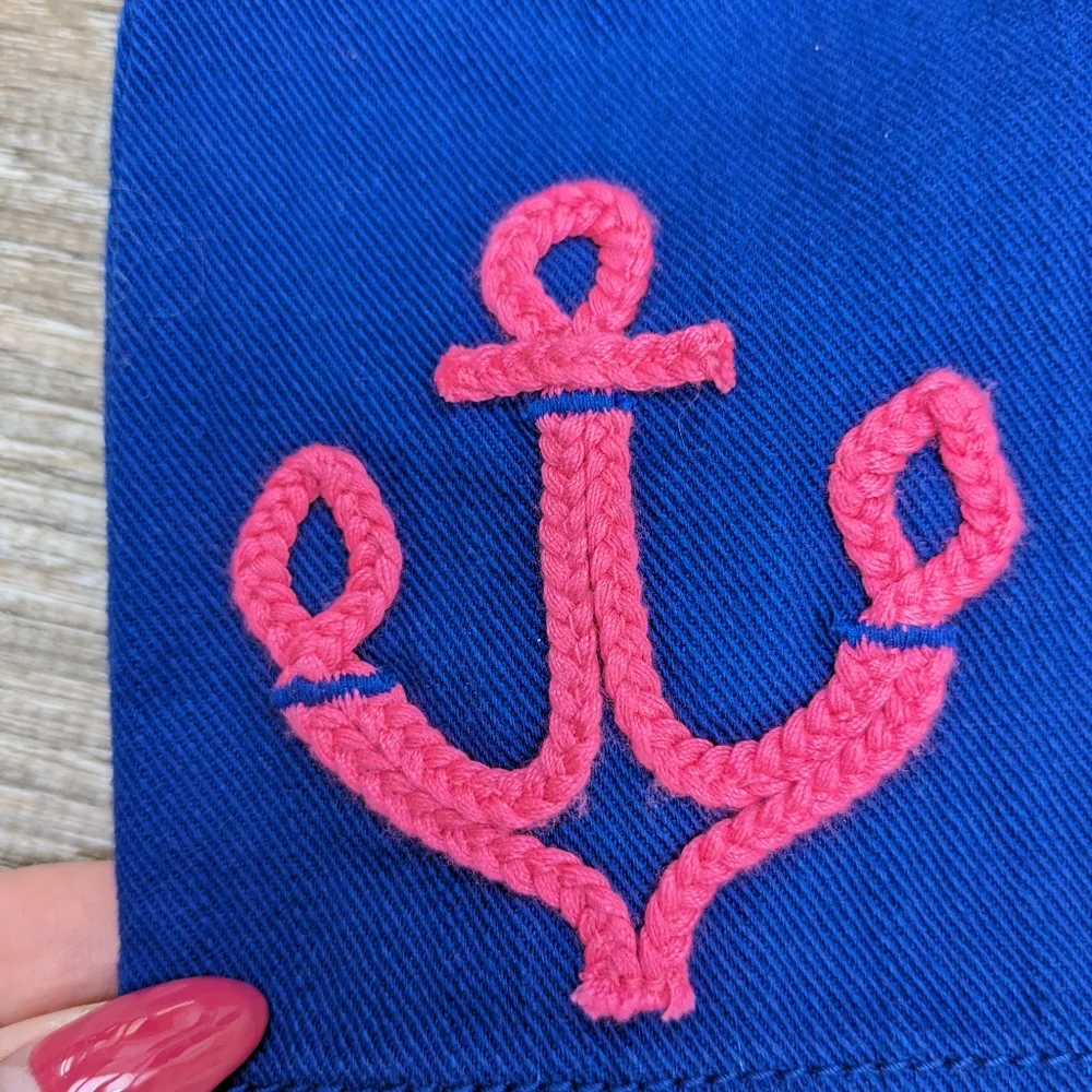 NWT Gymboree Royal Blue Nautical Denim Skort Girls Size 5